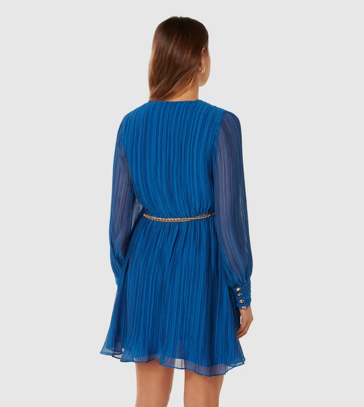 forever new  GENEVIEVE Pleated Mini Dress for Women | Best Price UAE